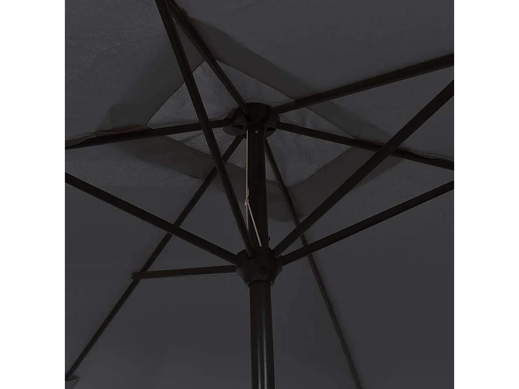 Parasol d'extérieur | Parasol de jardin avec mât en métal 300x200 cm Noir