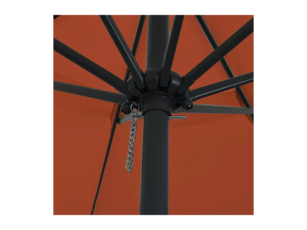 Parasol de jardin-Parasol d'extérieur Rouge et Noir 395 x 395 x 245 cm