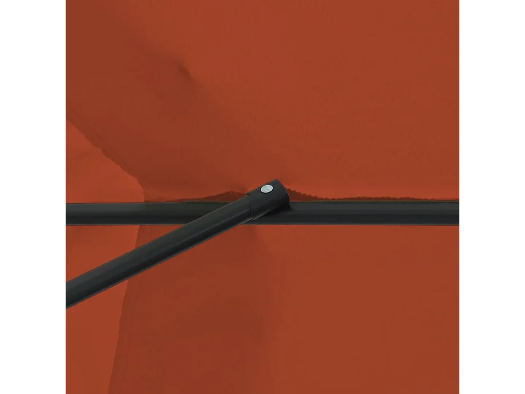 Parasol de jardin-Parasol d'extérieur Rouge et Noir 395 x 395 x 245 cm