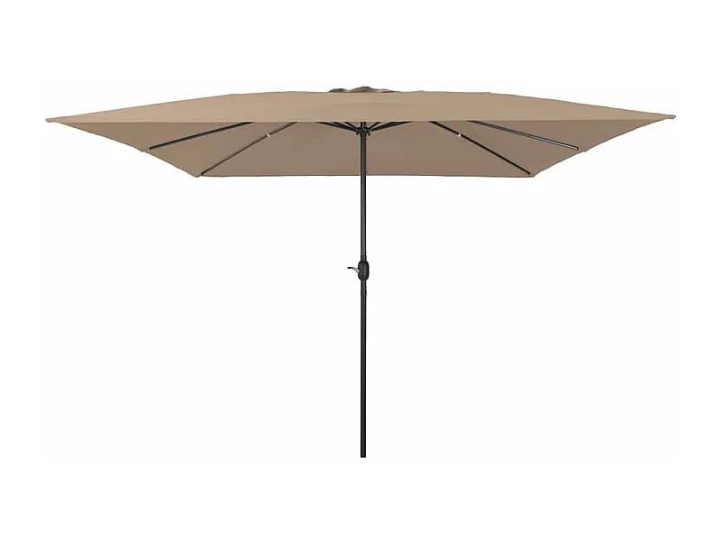 Parasol de jardin-Parasol d'extérieur Taupe et Noir 295 x 295 x 245 cm