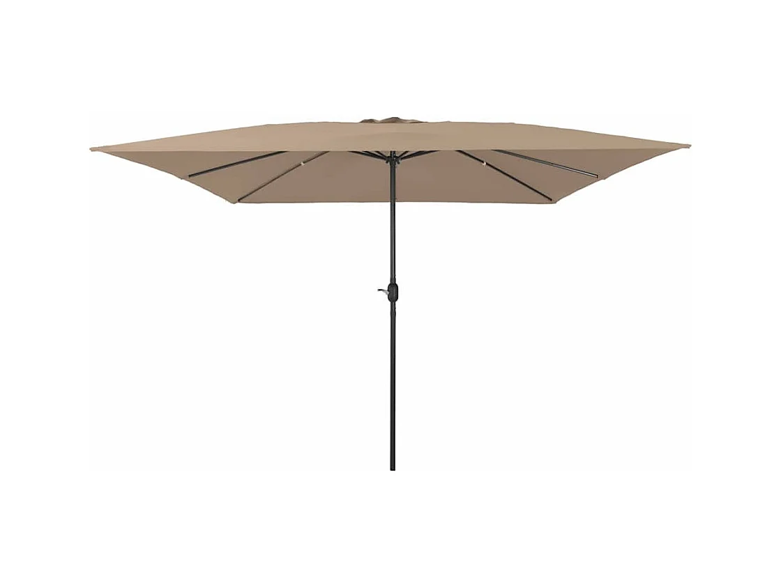 Parasol de jardin-Parasol d'extérieur Taupe et Noir 295 x 295 x 245 cm