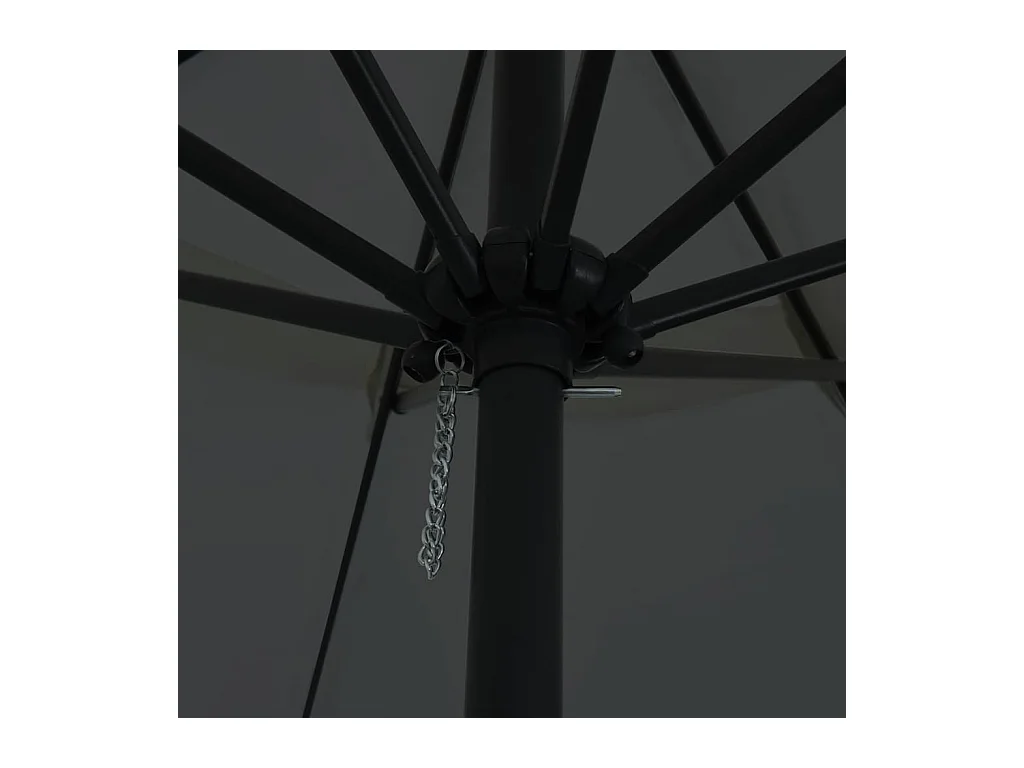 Parasol de jardin Anthracite et noir 395 x 395 x 245 cm