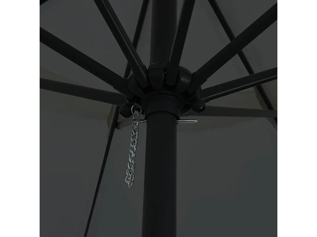 Parasol de jardin Anthracite et noir 395 x 395 x 245 cm