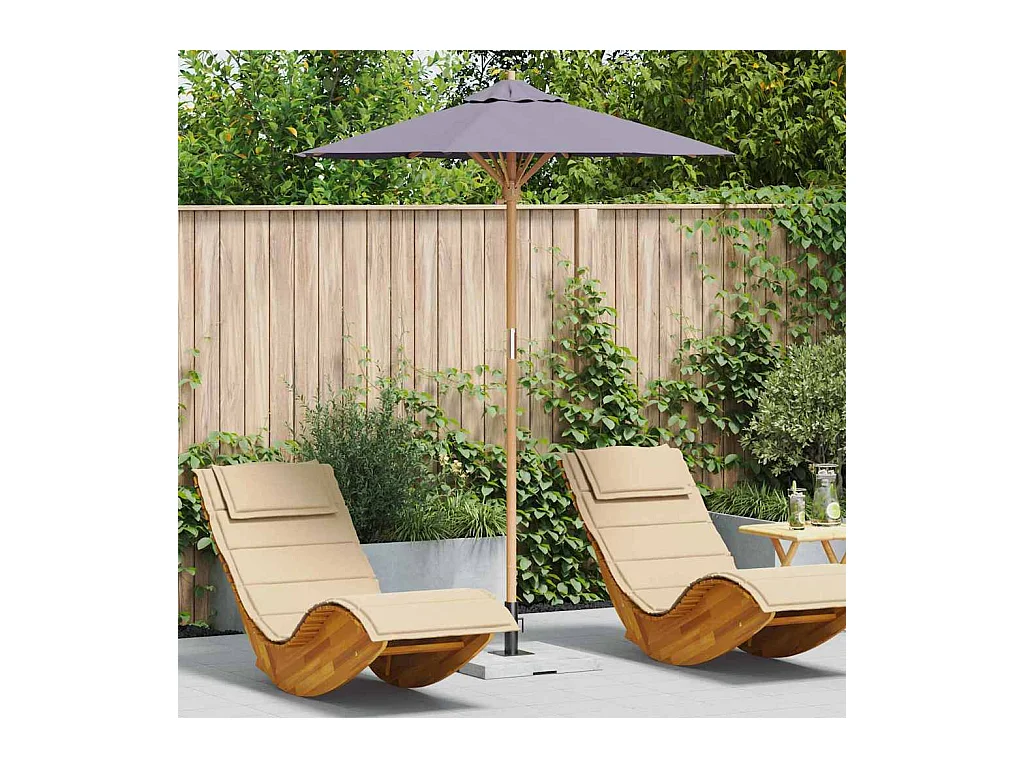 Parasol de jardin-Parasol d'extérieur Gris foncé 180 x 180 x 230 cm Bambou