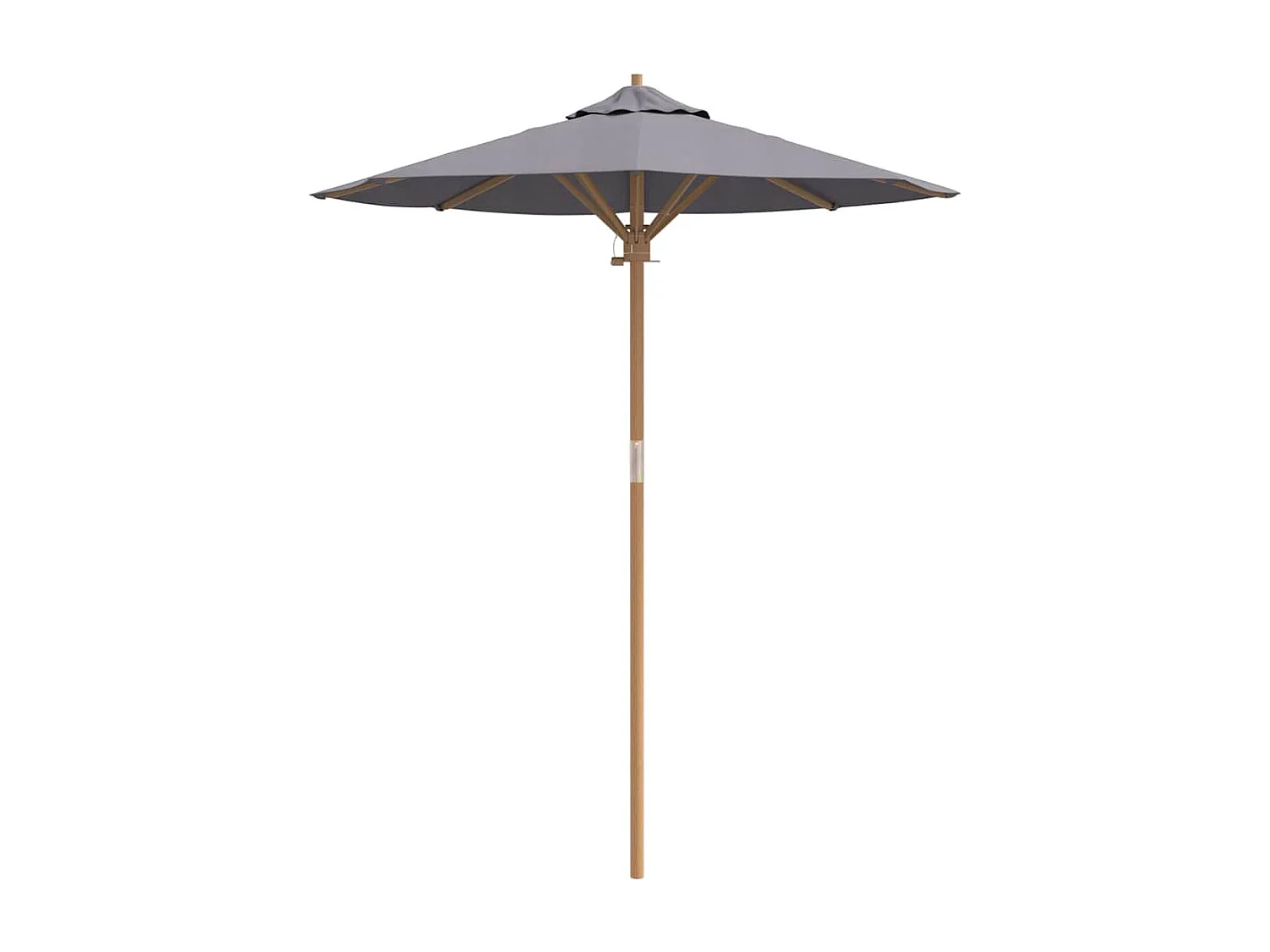 Parasol de jardin-Parasol d'extérieur Gris foncé 180 x 180 x 230 cm Bambou