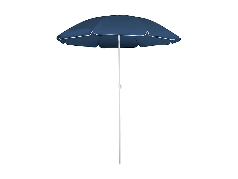 Parasol de jardin-Parasol d'extérieur avec mât en acier bleu 180 cm