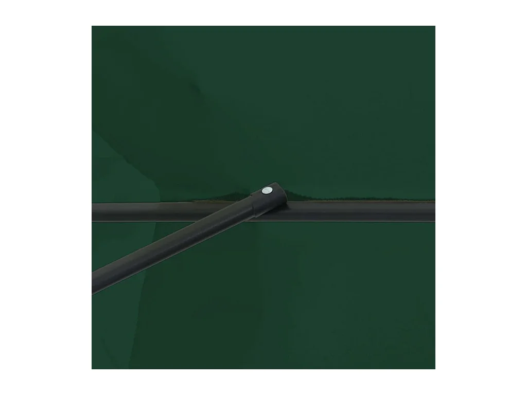 Parasol de jardin-Parasol d'extérieur Vert et Noir 395 x 395 x 245 cm