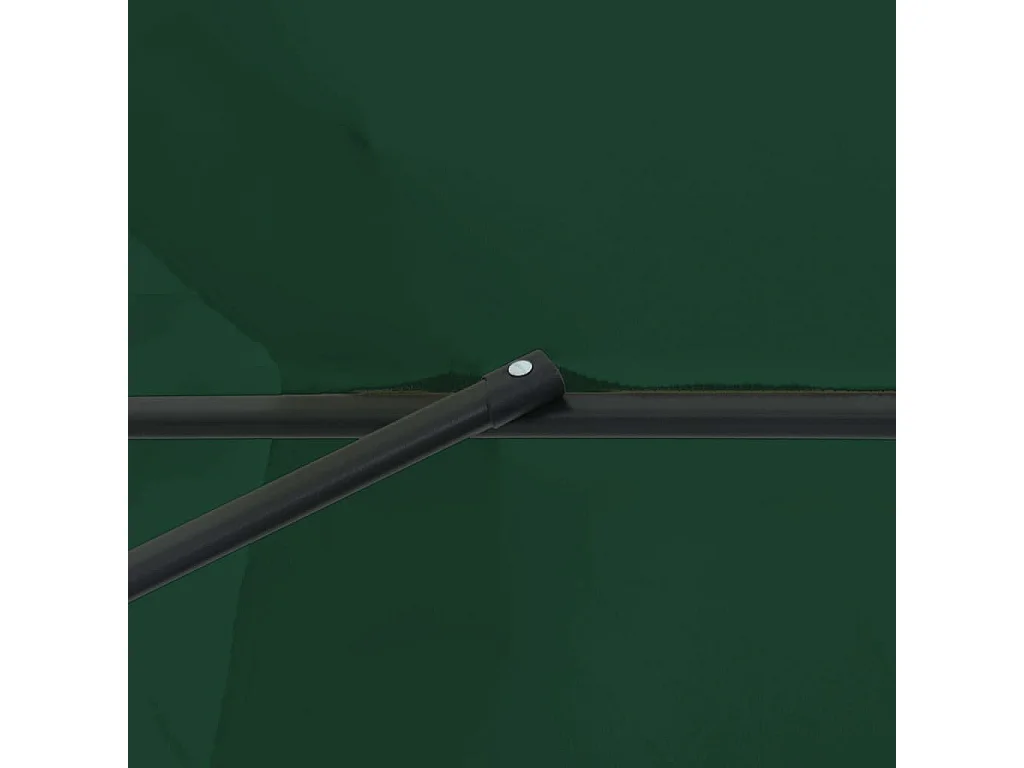 Parasol de jardin-Parasol d'extérieur Vert et Noir 395 x 395 x 245 cm