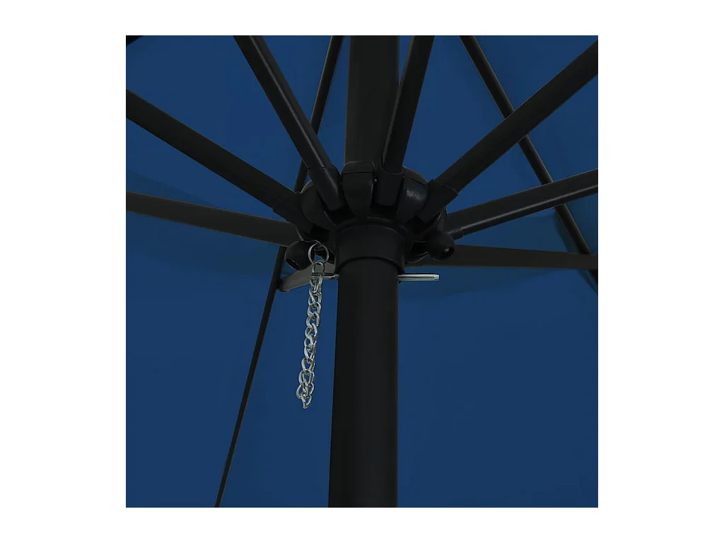 Parasol de jardin-Parasol d'extérieur Bleu et Noir 395 x 395 x 245 cm