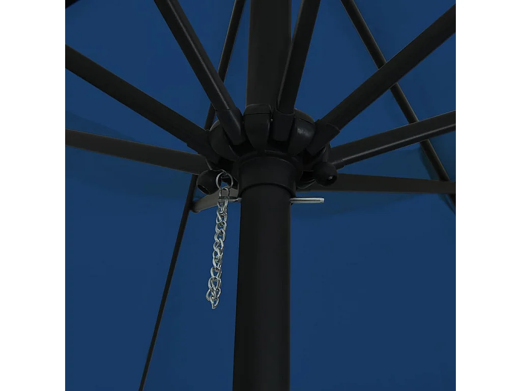 Parasol de jardin-Parasol d'extérieur Bleu et Noir 395 x 395 x 245 cm