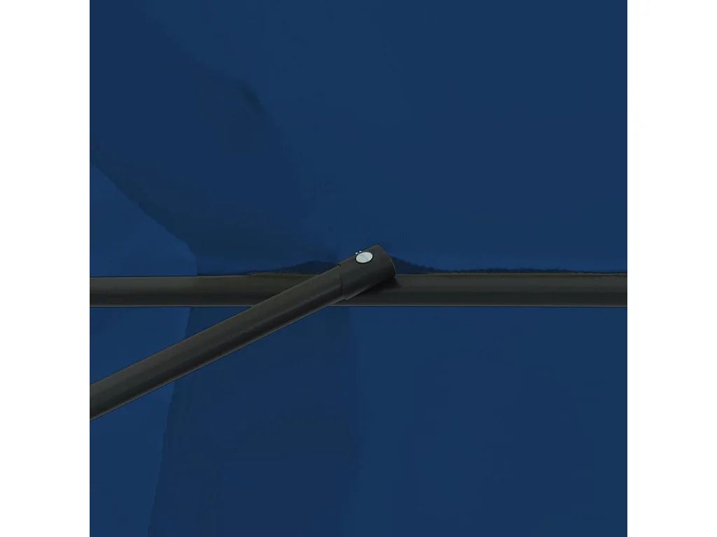 Parasol de jardin-Parasol d'extérieur Bleu et Noir 395 x 395 x 245 cm