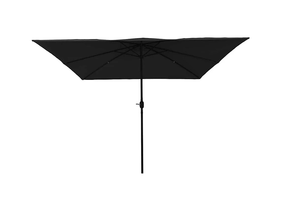 Parasol de jardin-Parasol d'extérieur Noir 295 x 295 x 245 cm Polyester et Acier