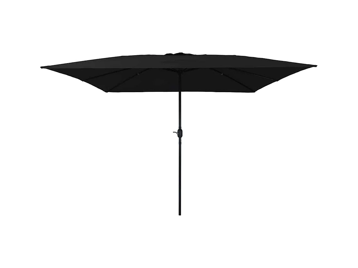 Parasol de jardin-Parasol d'extérieur Noir 295 x 295 x 245 cm Polyester et Acier