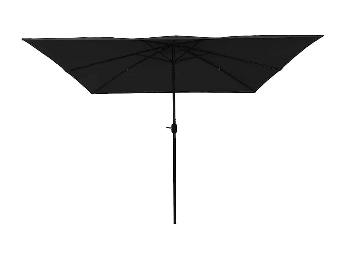 Parasol de jardin-Parasol d'extérieur Noir 295 x 295 x 245 cm Polyester et Acier