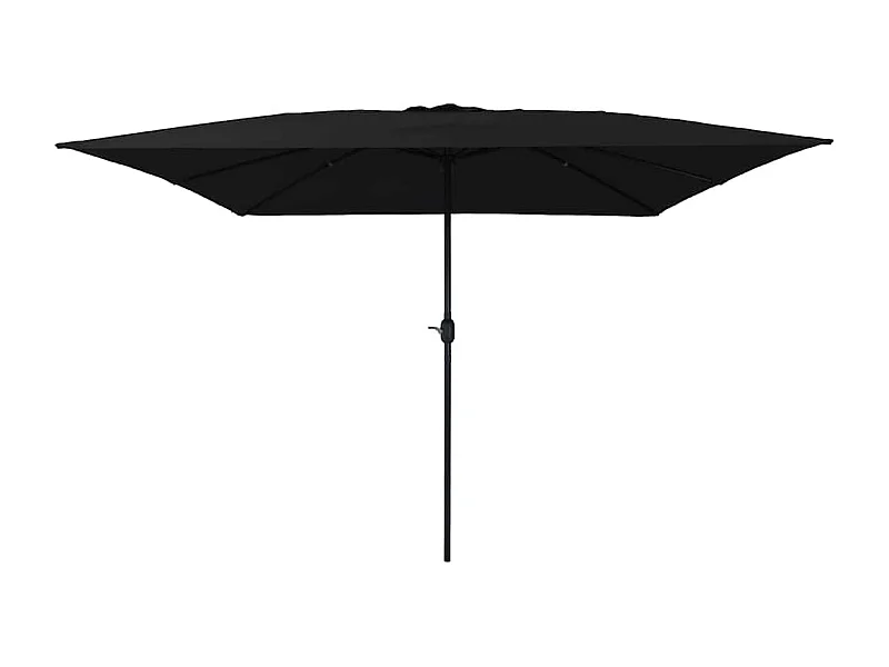 Parasol de jardin-Parasol d'extérieur Noir 295 x 295 x 245 cm Polyester et Acier