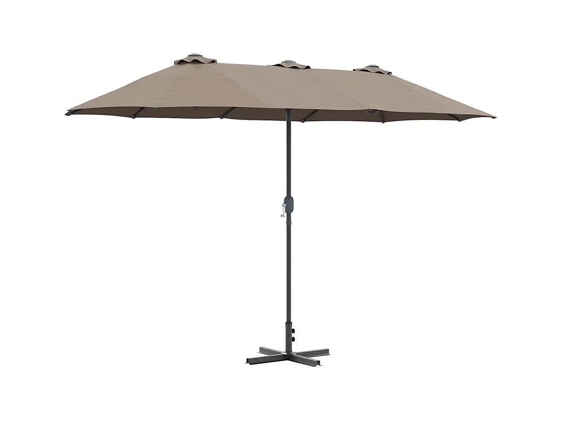 Parasol de jardin-Parasol d'extérieur Taupe 370 x 197 x 239 cm