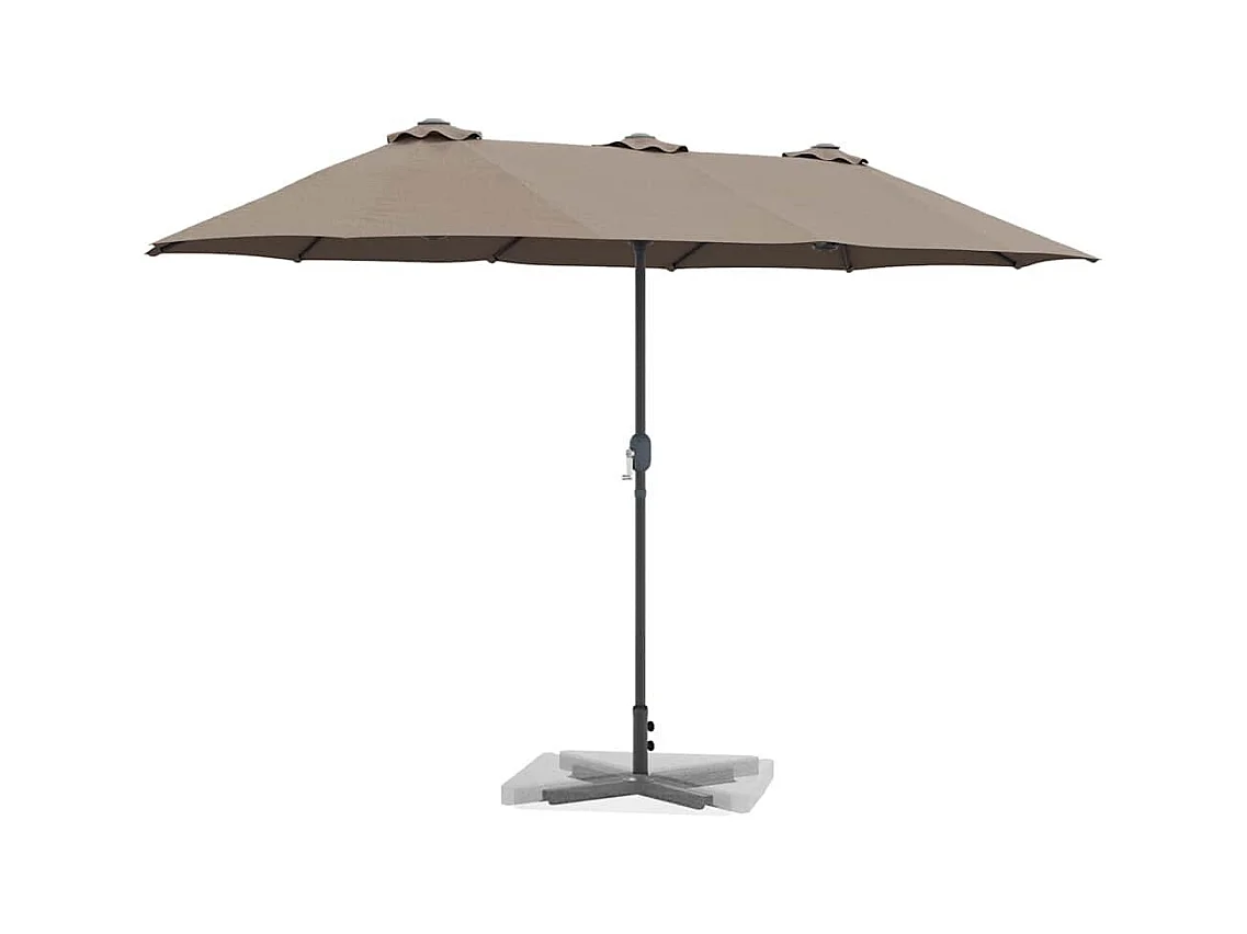 Parasol de jardin-Parasol d'extérieur Taupe 370 x 197 x 239 cm