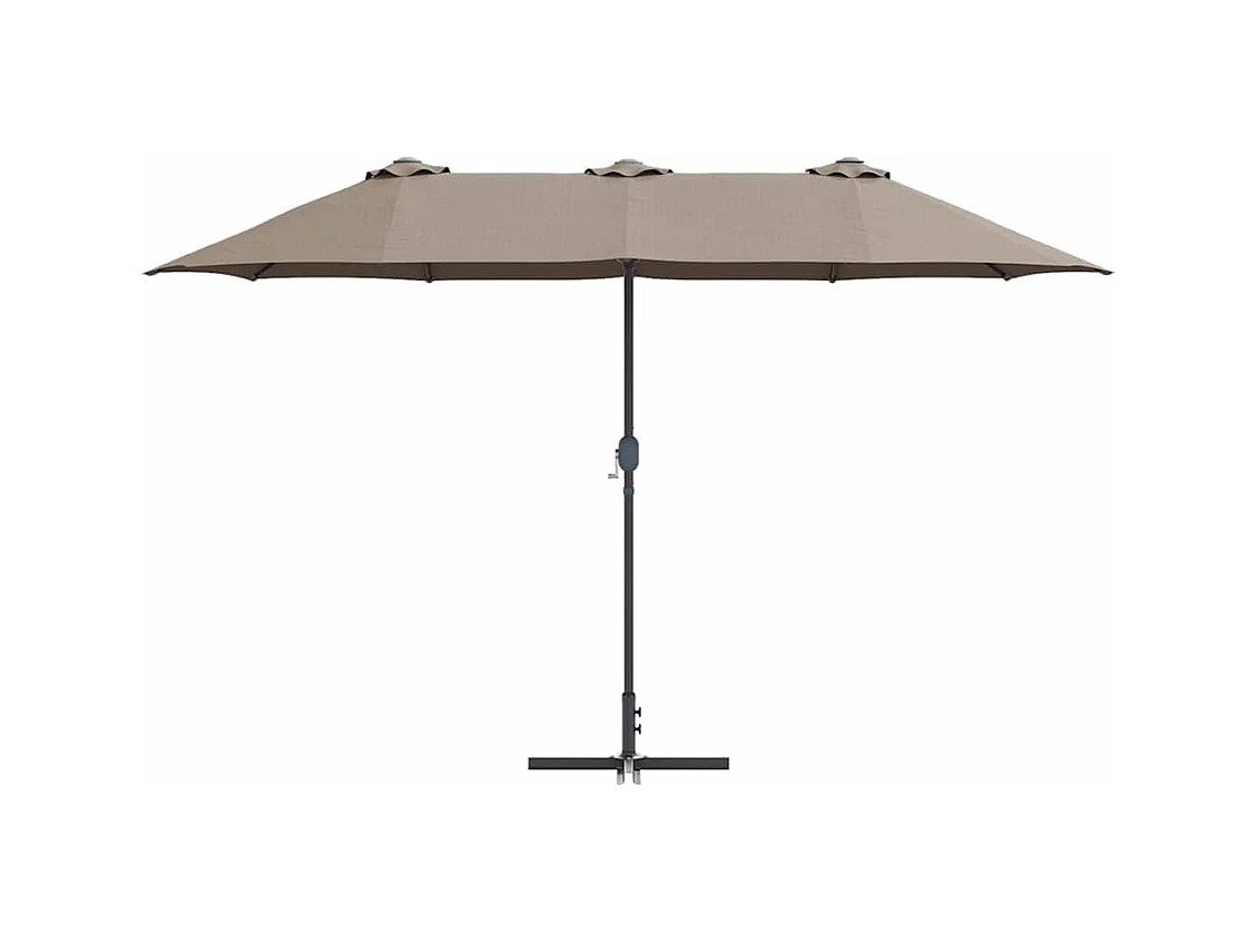 Parasol de jardin-Parasol d'extérieur Taupe 370 x 197 x 239 cm