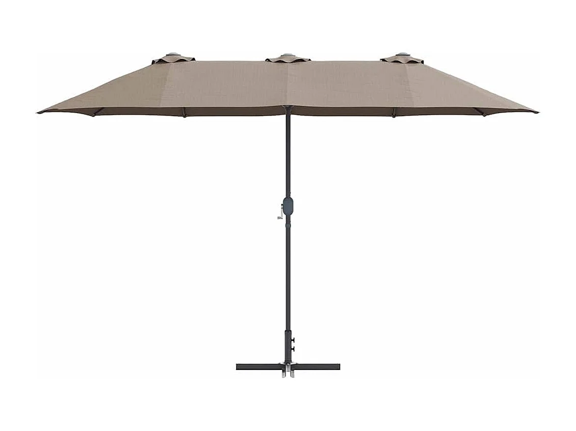 Parasol de jardin-Parasol d'extérieur Taupe 370 x 197 x 239 cm