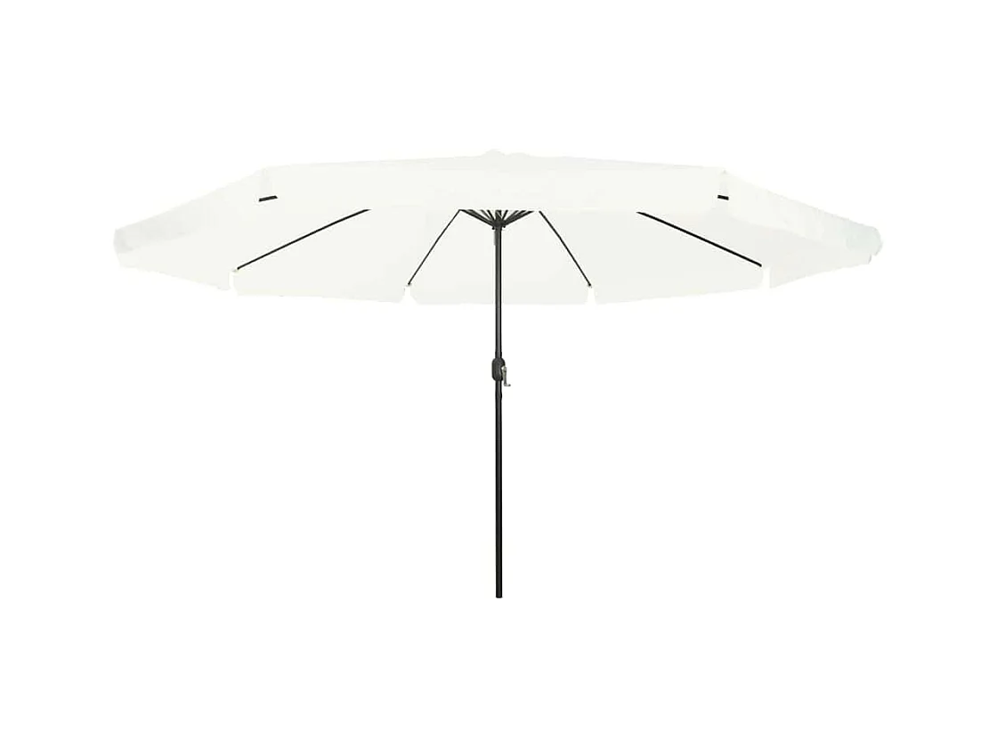 Parasol de jardin-Parasol d'extérieur Blanc et Noir 395 x 395 x 245 cm