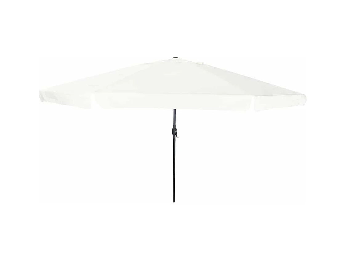 Parasol de jardin-Parasol d'extérieur Blanc et Noir 395 x 395 x 245 cm