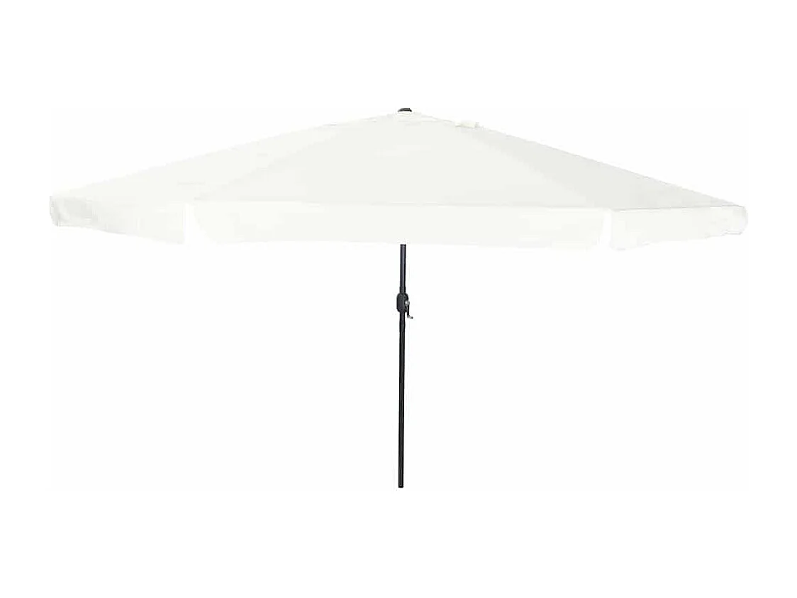 Parasol de jardin-Parasol d'extérieur Blanc et Noir 395 x 395 x 245 cm