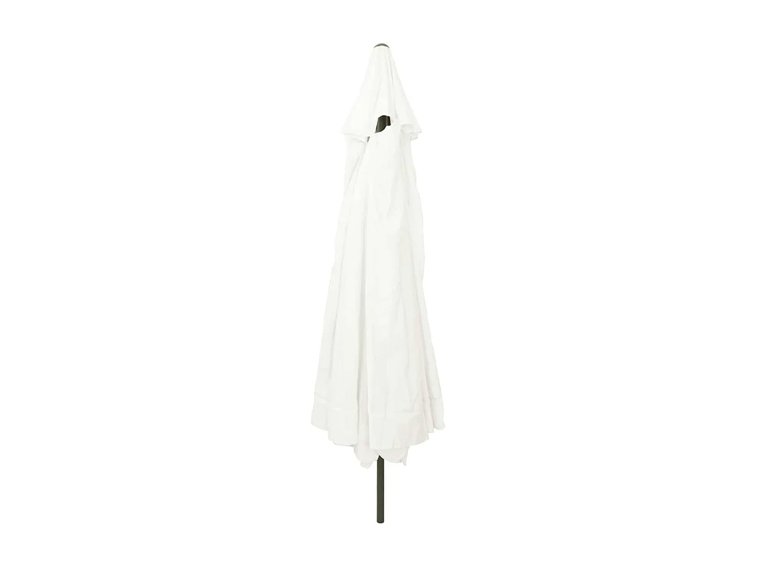 Parasol de jardin-Parasol d'extérieur Blanc et Noir 395 x 395 x 245 cm