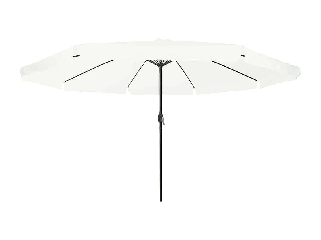 Parasol de jardin-Parasol d'extérieur Blanc et Noir 395 x 395 x 245 cm