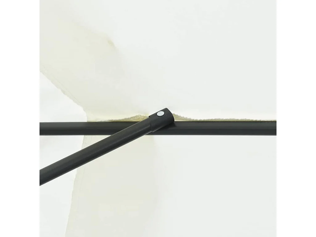 Parasol de jardin-Parasol d'extérieur Blanc et Noir 395 x 395 x 245 cm