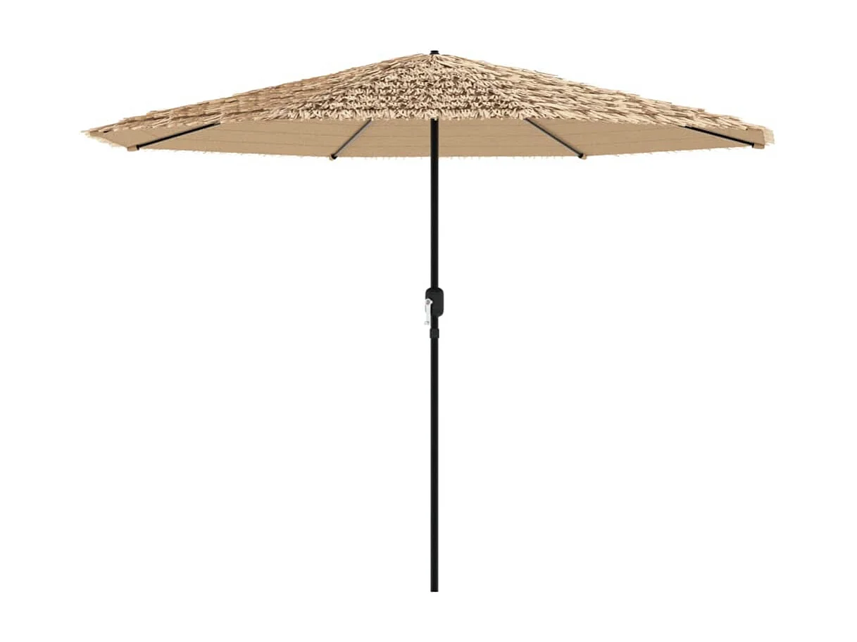 Parasol de jardin-Parasol d'extérieur avec mât en acier marron 388x388x248 cm