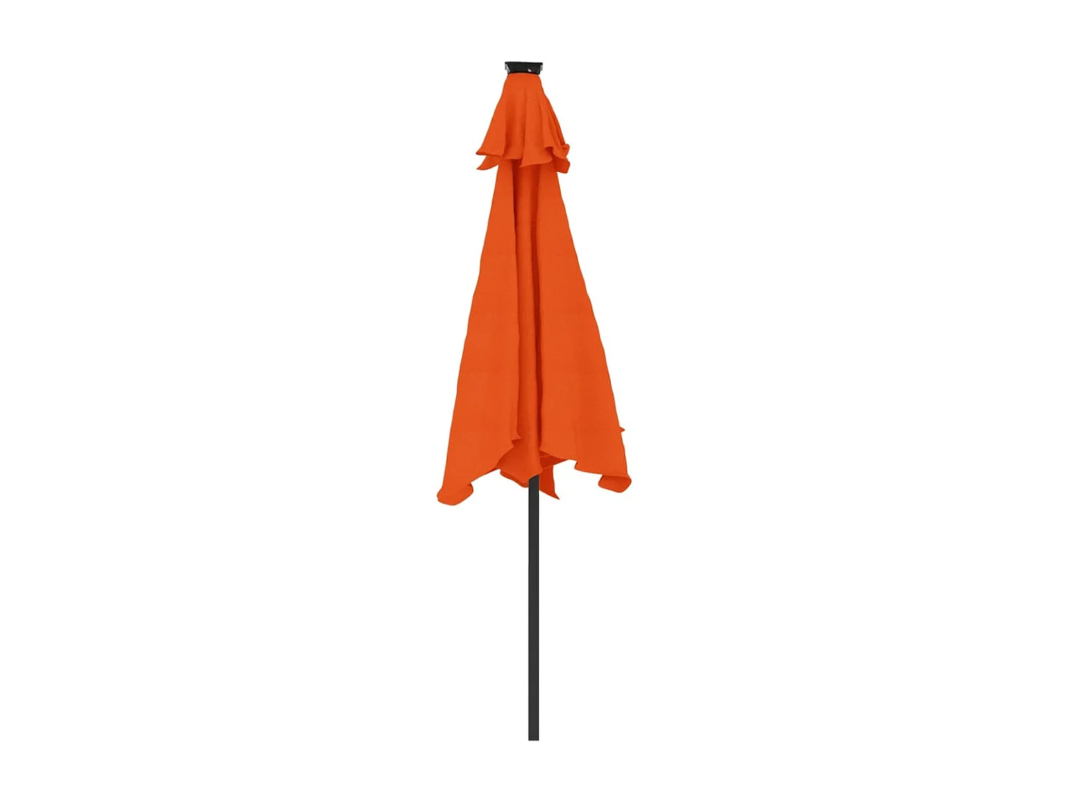 Parasol de jardin-Parasol d'extérieur LED et mât en acier terre cuite 225x225x212cm