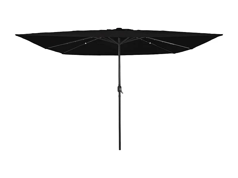 Parasol de jardin-Parasol d'extérieur Noir 295 x 295 x 245 cm Polyester et Acier