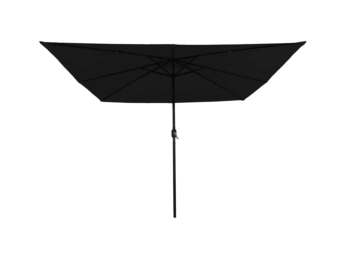 Parasol de jardin-Parasol d'extérieur Noir 295 x 295 x 245 cm Polyester et Acier