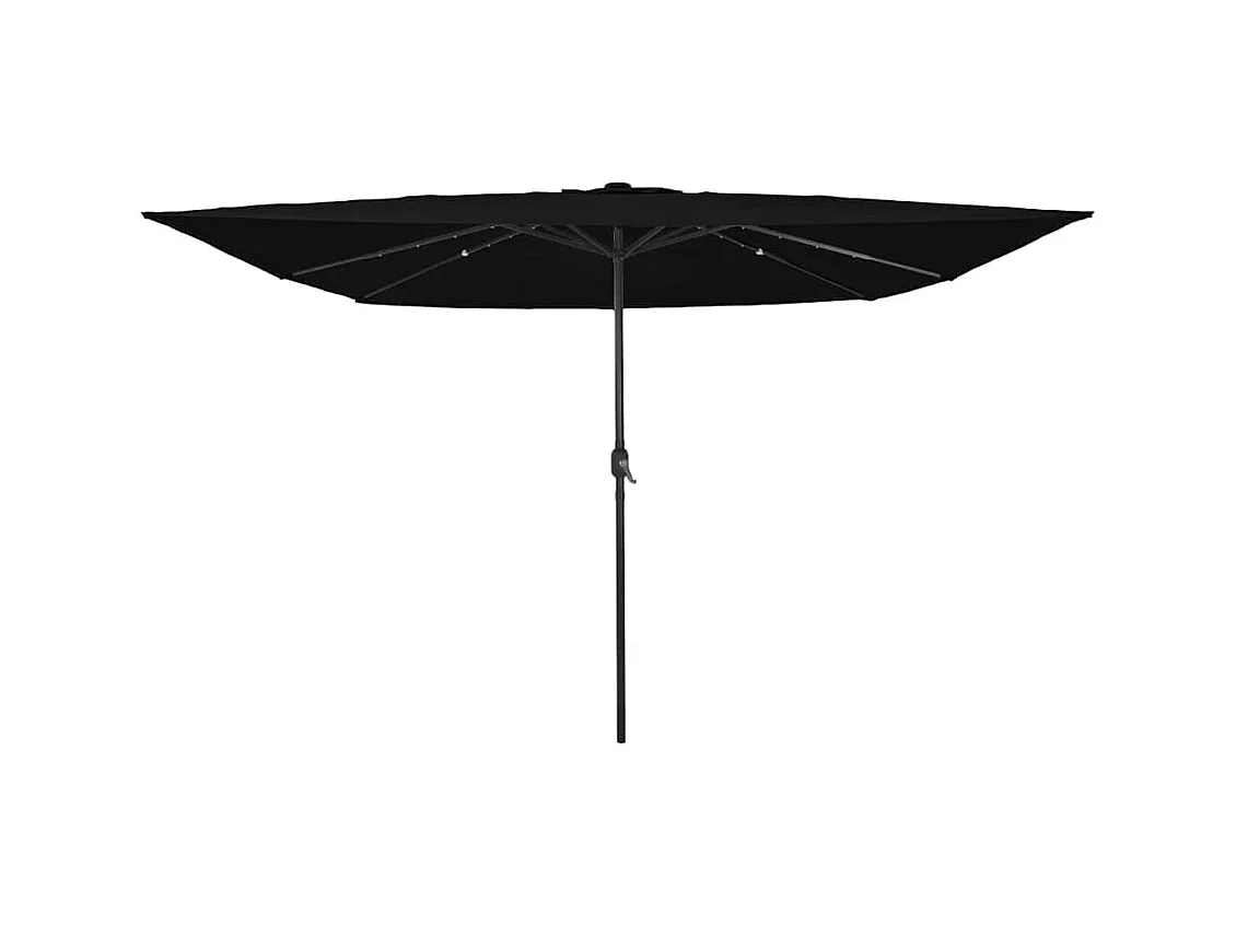 Parasol de jardin-Parasol d'extérieur Noir 295 x 295 x 245 cm Polyester et Acier