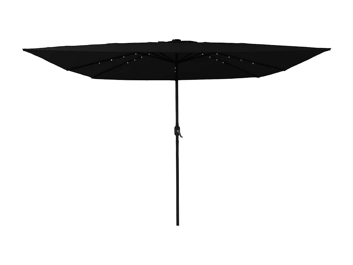Parasol de jardin-Parasol d'extérieur Noir 295 x 295 x 245 cm Polyester et Acier