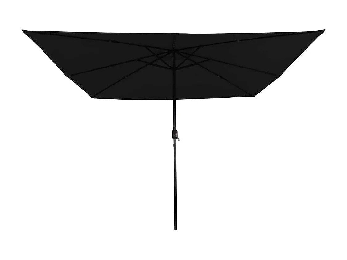 Parasol de jardin-Parasol d'extérieur Noir 295 x 295 x 245 cm Polyester et Acier