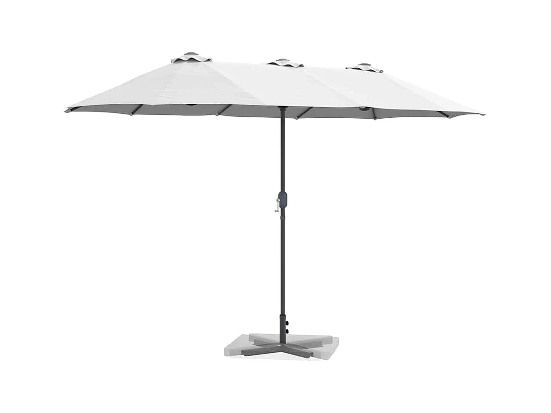 Parasol de jardin-Parasol d'extérieur Couleur sable 370 x 197 x 239 cm