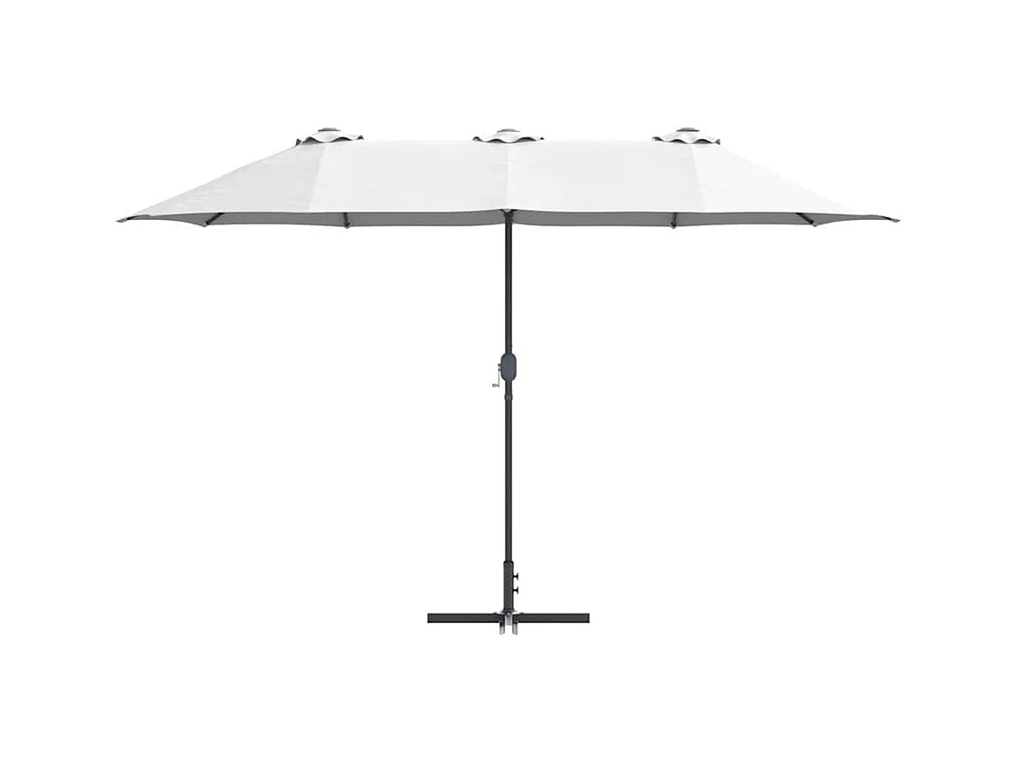 Parasol de jardin-Parasol d'extérieur Couleur sable 370 x 197 x 239 cm