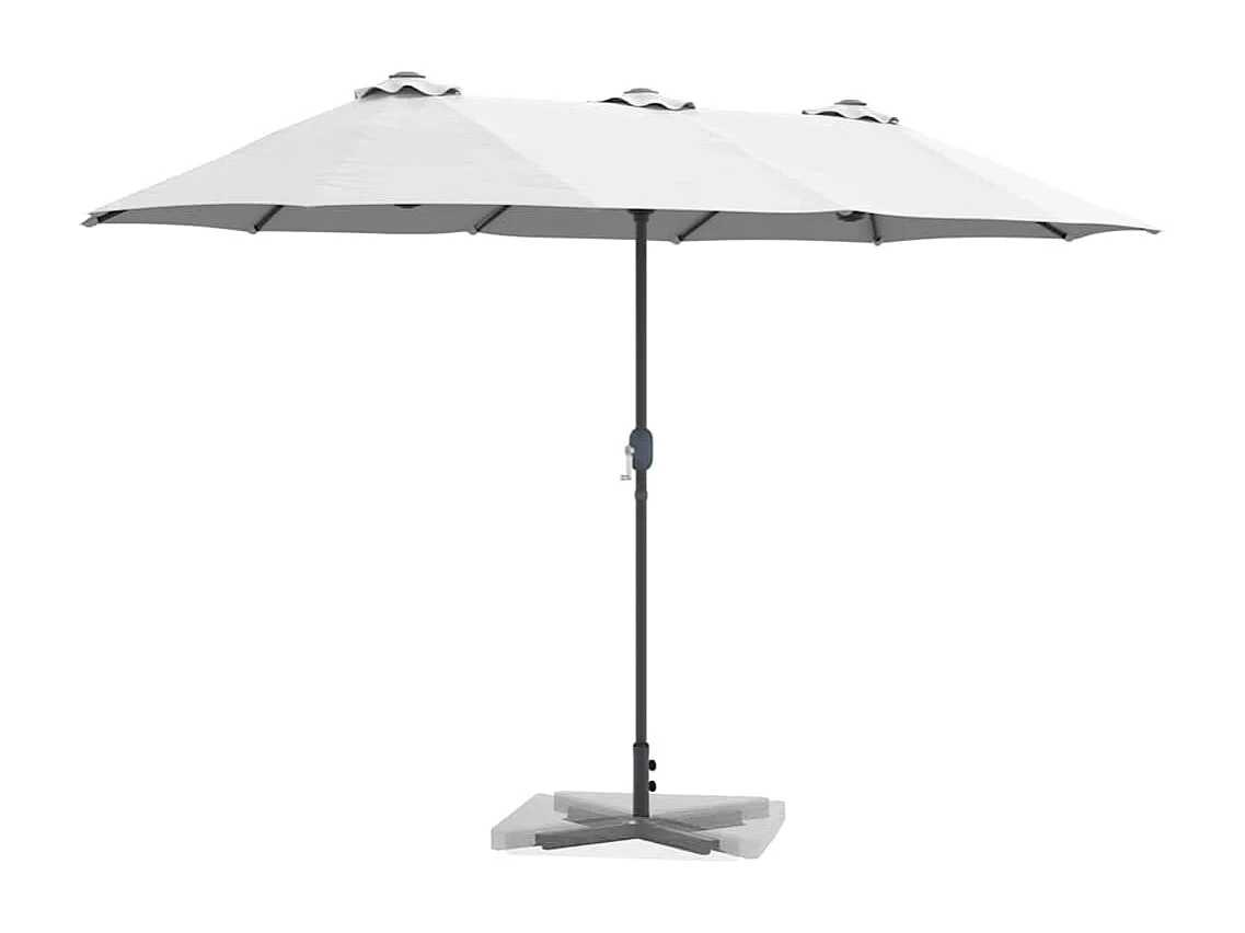 Parasol de jardin-Parasol d'extérieur Couleur sable 370 x 197 x 239 cm