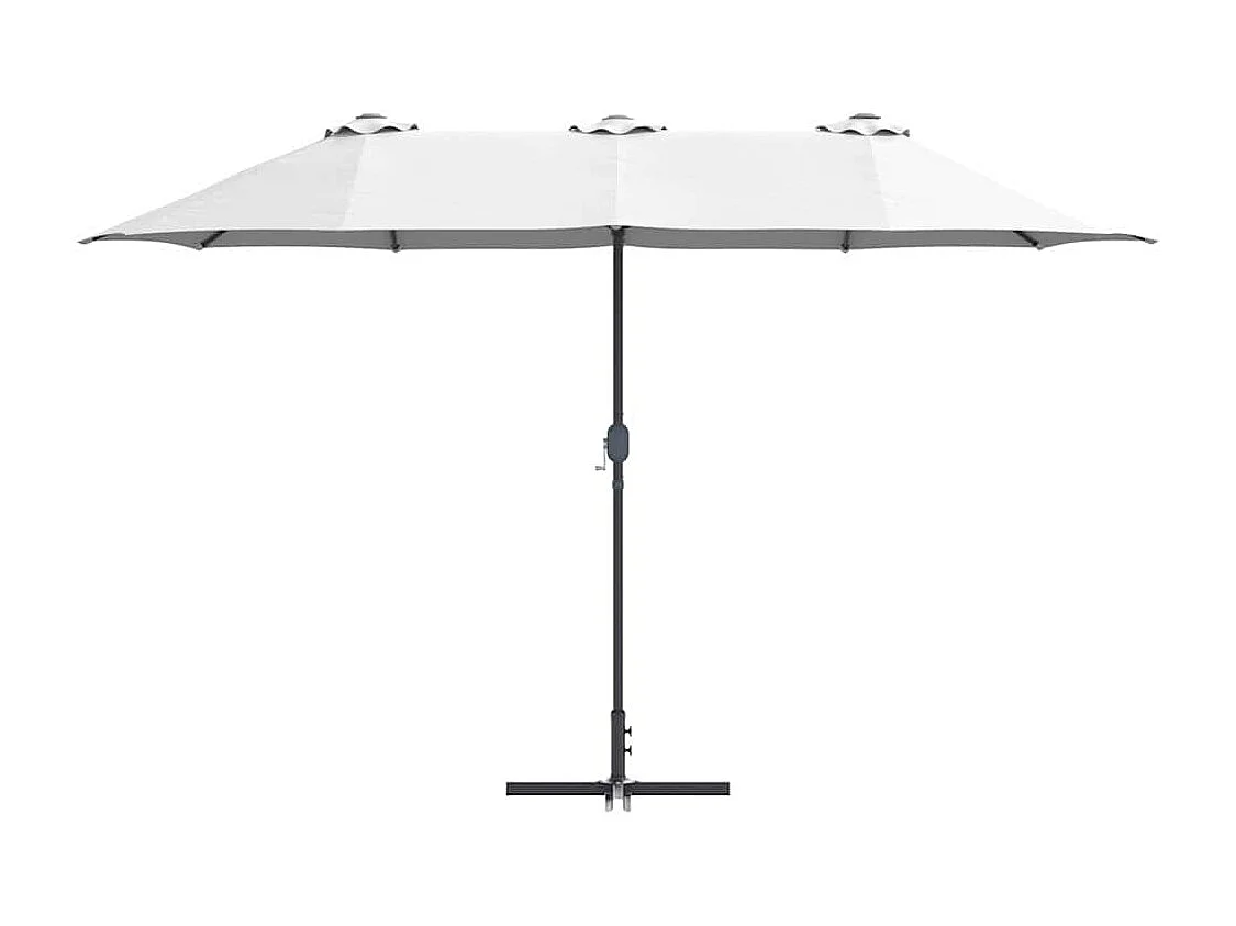 Parasol de jardin-Parasol d'extérieur Couleur sable 370 x 197 x 239 cm