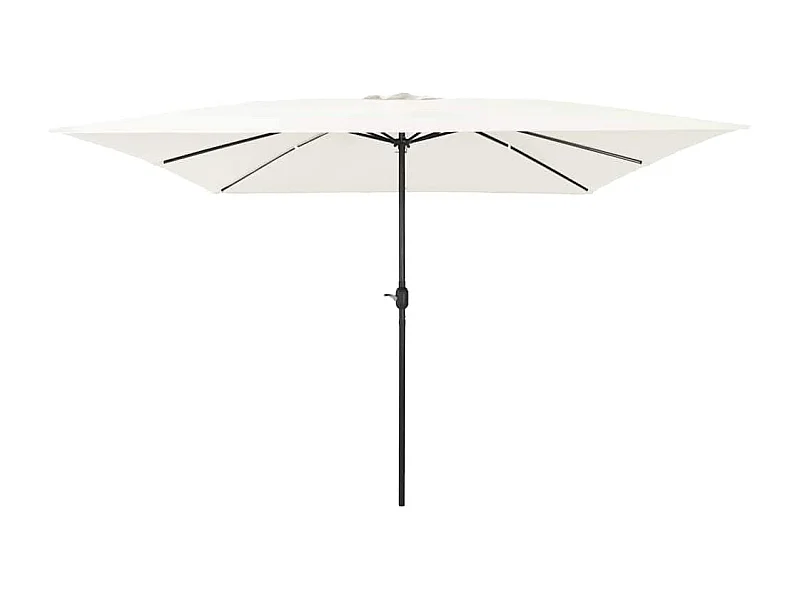 Parasol de jardin-Parasol d'extérieur Blanc et Noir 295 x 295 x 245 cm