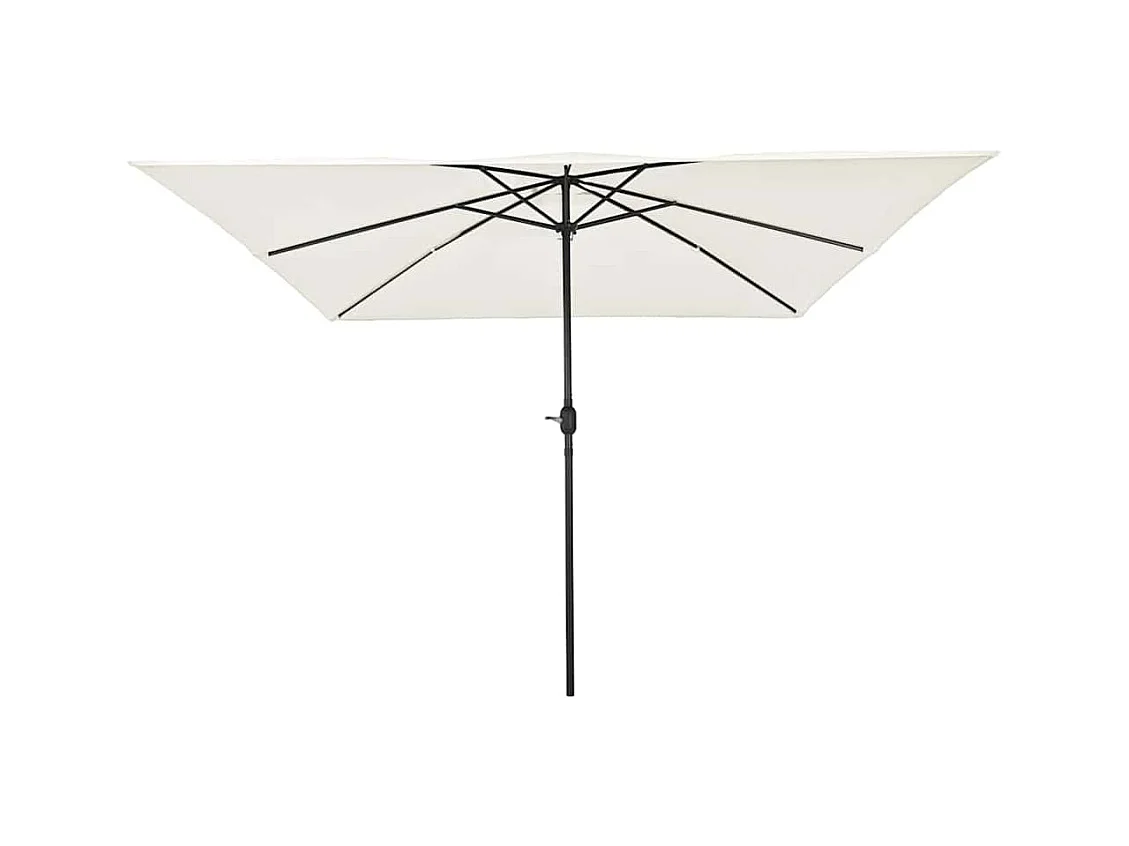 Parasol de jardin-Parasol d'extérieur Blanc et Noir 295 x 295 x 245 cm