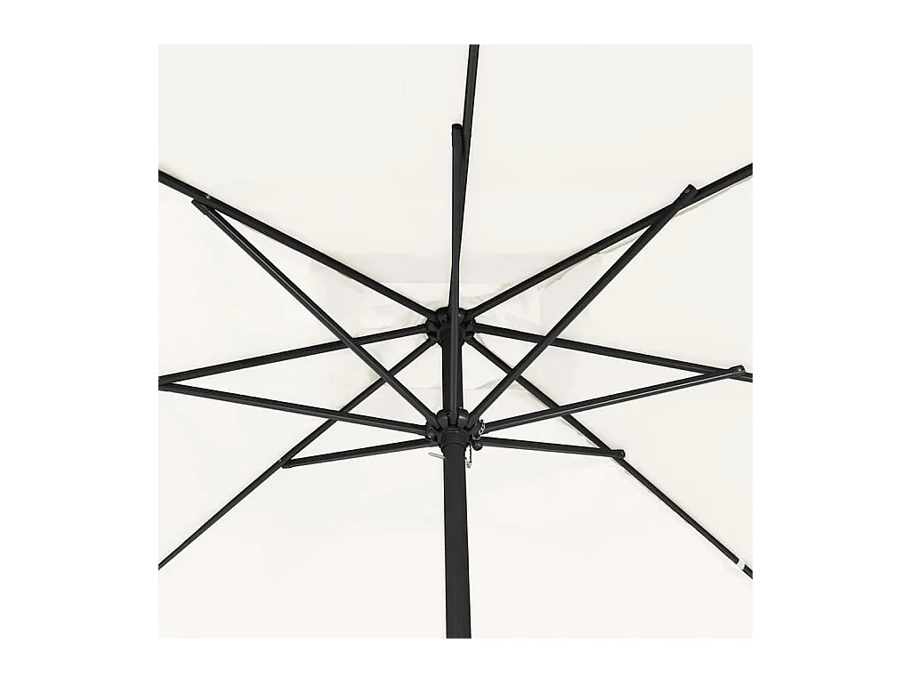 Parasol de jardin-Parasol d'extérieur Blanc et Noir 295 x 295 x 245 cm