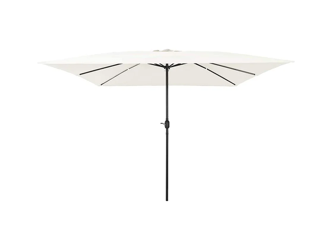 Parasol de jardin-Parasol d'extérieur Blanc et Noir 295 x 295 x 245 cm
