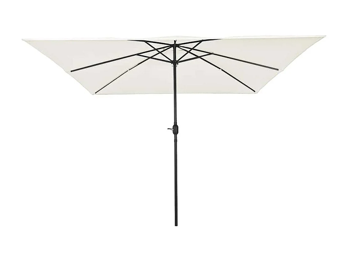 Parasol de jardin-Parasol d'extérieur Blanc et Noir 295 x 295 x 245 cm