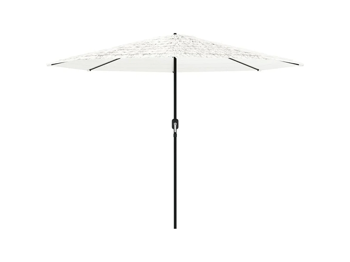 Parasol de jardin-Parasol d'extérieur avec mât en acier blanc 388x388x248 cm