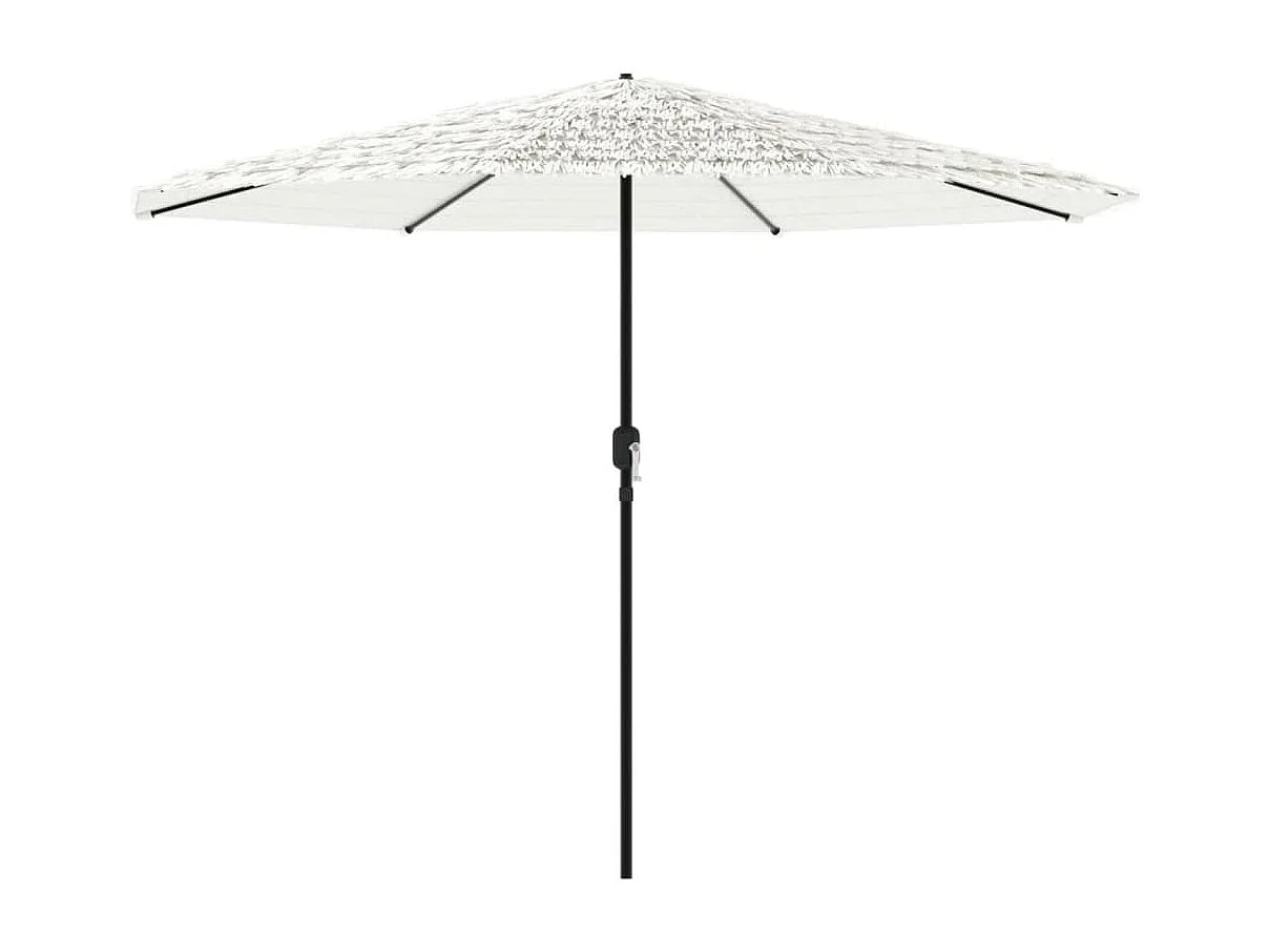 Parasol de jardin-Parasol d'extérieur avec mât en acier blanc 388x388x248 cm