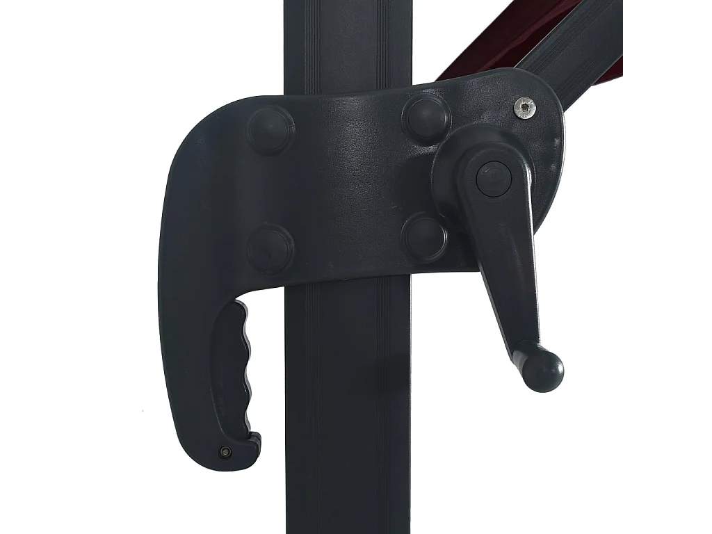 Parasol de jardin-Parasol d'extérieur en porte-à-faux lumières LED rouge bordeaux