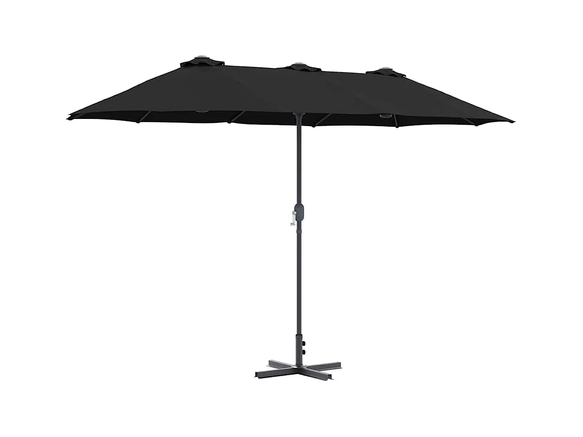 Parasol de jardin-Parasol d'extérieur Noir 370 x 197 x 239 cm