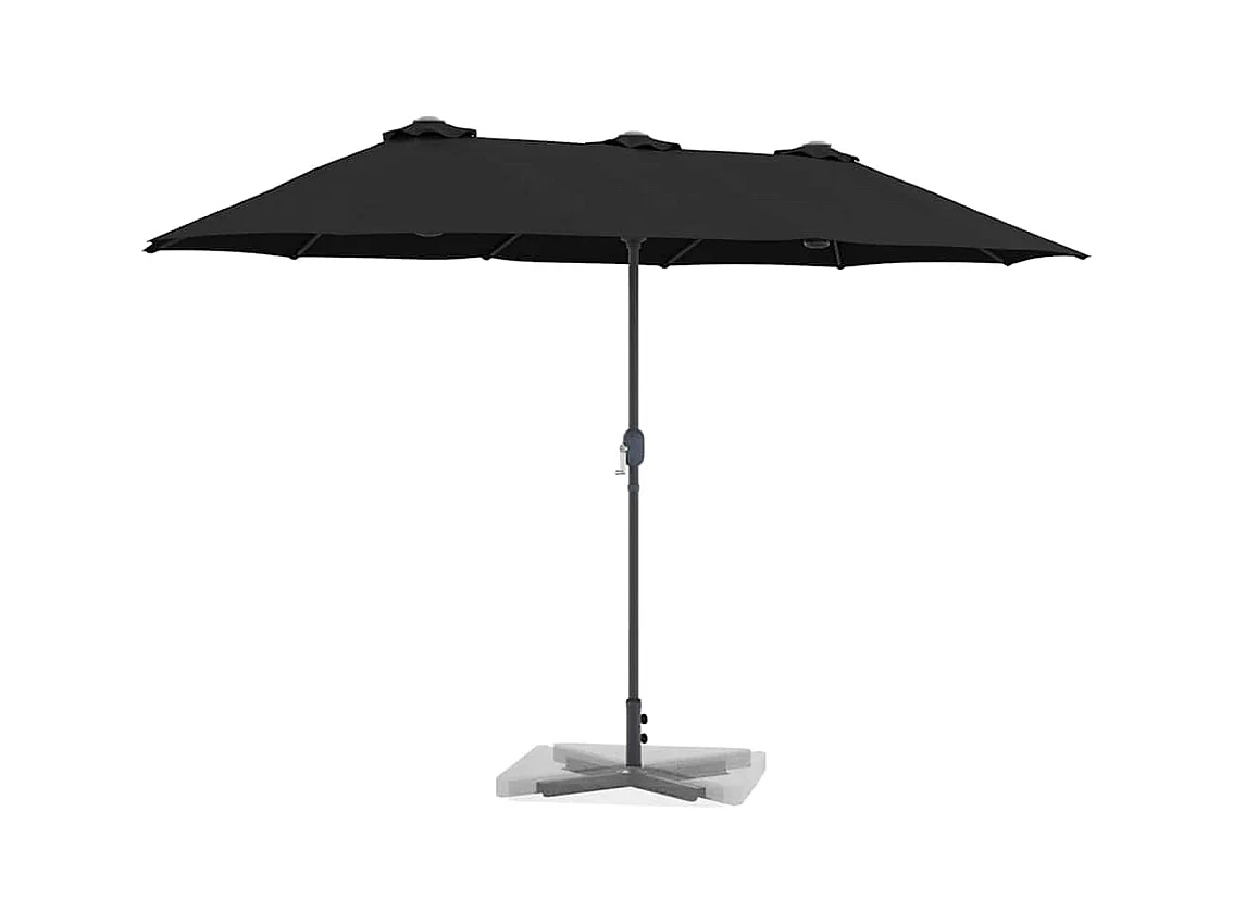 Parasol de jardin-Parasol d'extérieur Noir 370 x 197 x 239 cm